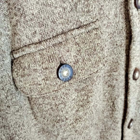 Reef knit sweater fleece top jacket coriander Sherpa collar sz L - Picture 6 of 10